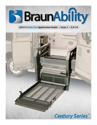 BraunAbility Century Series Lift eBrochure Cover
