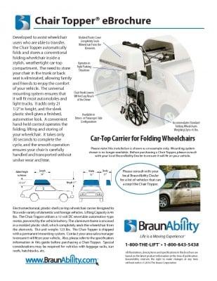 BraunAbility Chair Topper eBrochure