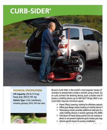 Bruno Curbsider Scooter Lift Brochure