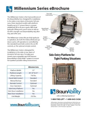 Braunability Millennium Lift eBrochure