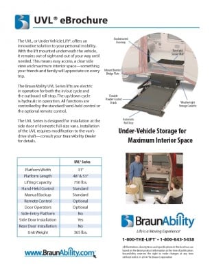 BraunAbility UVL eBrochure