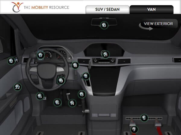 wheelchair van interior details